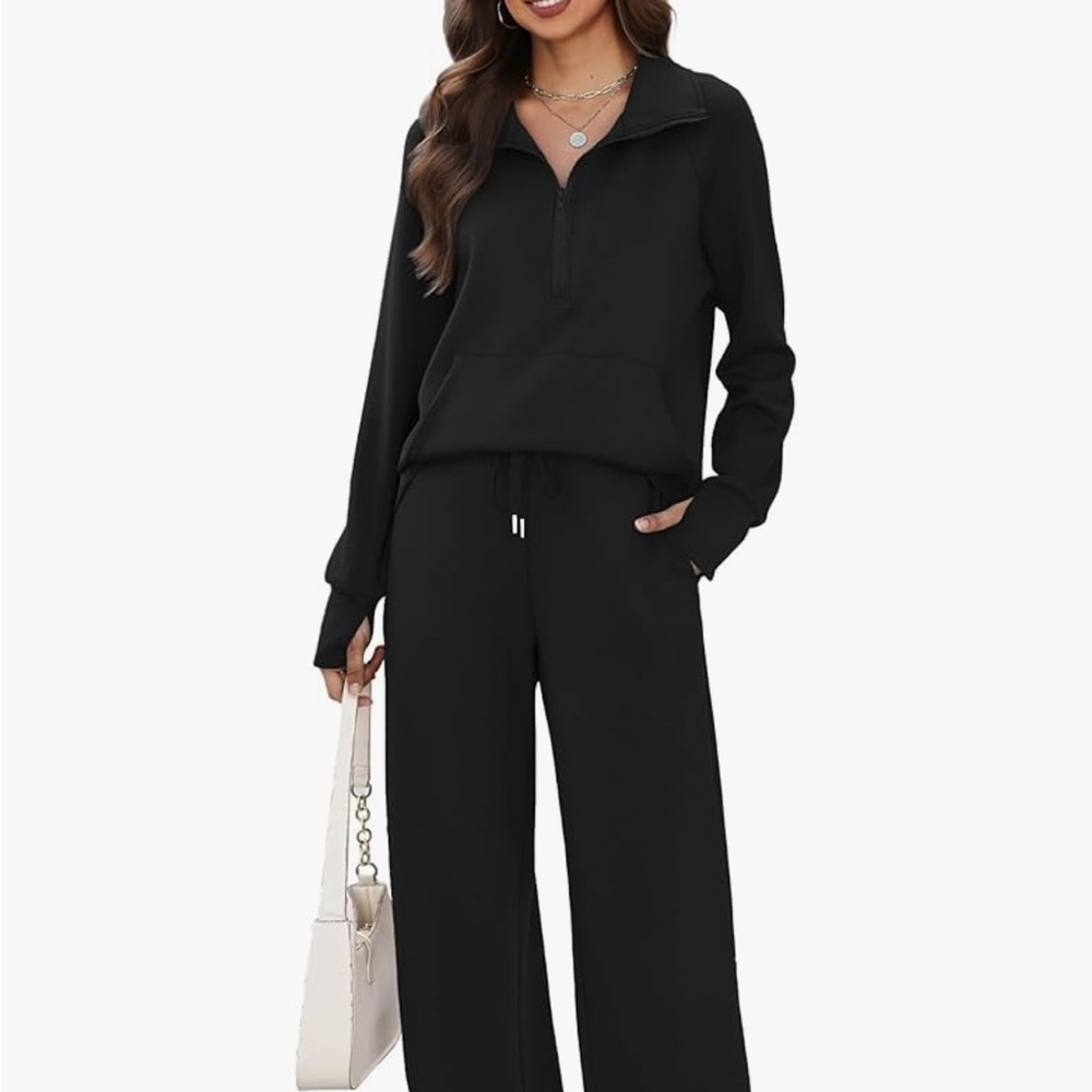 NWT Chic Black 2 piece track suit - Picture 2 of 3